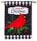Merry Christmas Cardinal Flag 2 Sided Decorative House Banner